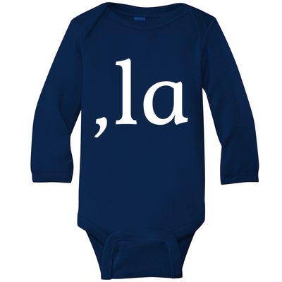 Comma La Funny Gift Baby Long Sleeve Bodysuit