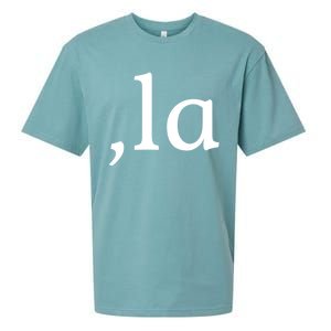 Comma La Funny Gift Sueded Cloud Jersey T-Shirt