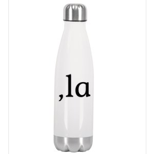 Comma La Funny Gift Stainless Steel Insulated Water Bottle