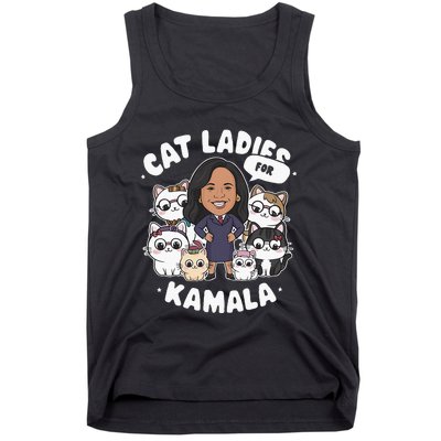 Cat Ladies For Kamala 2024 Presidential Support Tank Top