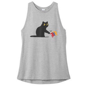 Cat Ladies For Kamala Harris Donald Trump 2024 Sarcastic Ladies PosiCharge Tri-Blend Wicking Tank