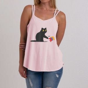 Cat Ladies For Kamala Harris Donald Trump 2024 Sarcastic Women's Strappy Tank