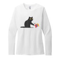 Cat Ladies For Kamala Harris Donald Trump 2024 Sarcastic Womens CVC Long Sleeve Shirt