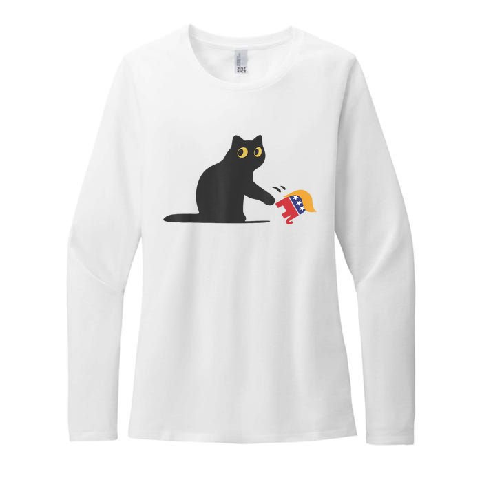 Cat Ladies For Kamala Harris Donald Trump 2024 Sarcastic Womens CVC Long Sleeve Shirt