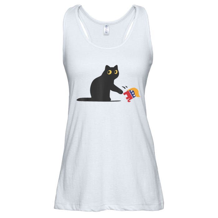 Cat Ladies For Kamala Harris Donald Trump 2024 Sarcastic Ladies Essential Flowy Tank