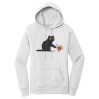 Cat Ladies For Kamala Harris Donald Trump 2024 Sarcastic Women's Pullover Hoodie