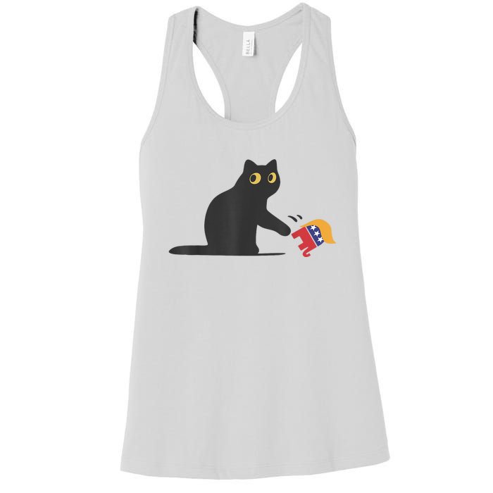 Cat Ladies For Kamala Harris Donald Trump 2024 Sarcastic Women's Racerback Tank