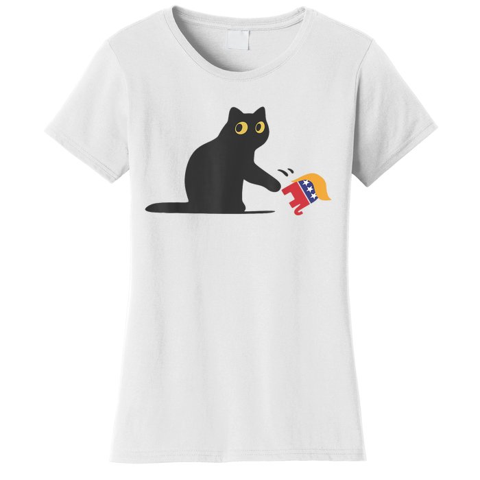 Cat Ladies For Kamala Harris Donald Trump 2024 Sarcastic Women's T-Shirt