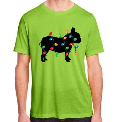 Christmas Lights French Bulldog Dog Lover Gift Adult ChromaSoft Performance T-Shirt