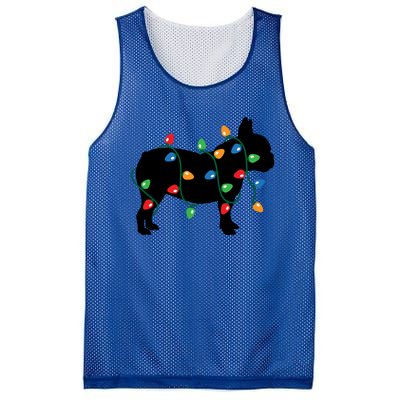 Christmas Lights French Bulldog Dog Lover Gift Mesh Reversible Basketball Jersey Tank