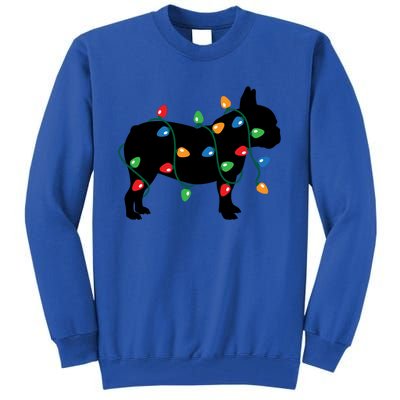 Christmas Lights French Bulldog Dog Lover Gift Tall Sweatshirt