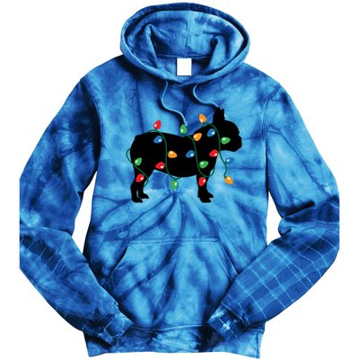 Christmas Lights French Bulldog Dog Lover Gift Tie Dye Hoodie