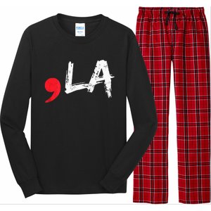 Comma La Funny Kamala Harris 2024 President Long Sleeve Pajama Set