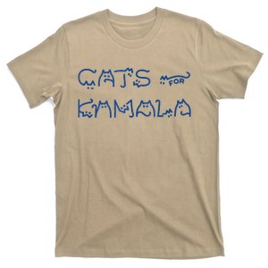 Cat Ladies For Kamala Cat Typography Alphabet Cute Simple T-Shirt