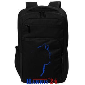 Cat Ladies For Kamala Funny Cat 2024 President Kamala Harris Impact Tech Backpack