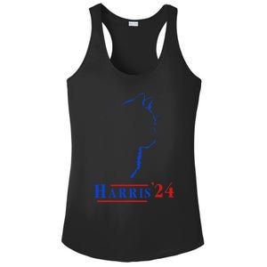 Cat Ladies For Kamala Funny Cat 2024 President Kamala Harris Ladies PosiCharge Competitor Racerback Tank