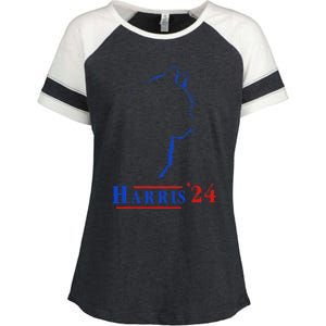 Cat Ladies For Kamala Funny Cat 2024 President Kamala Harris Enza Ladies Jersey Colorblock Tee