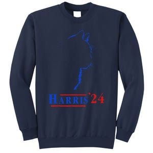 Cat Ladies For Kamala Funny Cat 2024 President Kamala Harris Sweatshirt