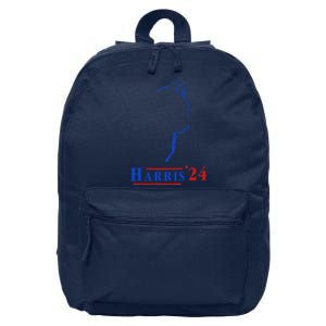 Cat Ladies For Kamala Funny Cat 2024 President Kamala Harris 16 in Basic Backpack