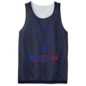 Cat Ladies For Kamala Funny Cat 2024 President Kamala Harris Mesh Reversible Basketball Jersey Tank