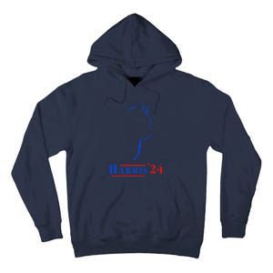 Cat Ladies For Kamala Funny Cat 2024 President Kamala Harris Tall Hoodie