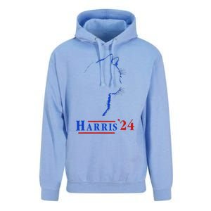 Cat Ladies For Kamala Funny Cat 2024 President Kamala Harris Unisex Surf Hoodie