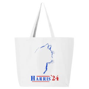 Cat Ladies For Kamala Funny Cat 2024 President Kamala Harris 25L Jumbo Tote