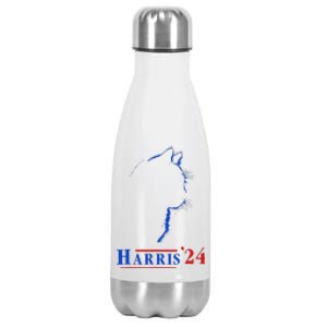 Cat Ladies For Kamala Funny Cat 2024 President Kamala Harris Stainless Steel Insulated Water Bottle