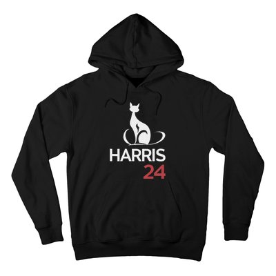 Cat Ladies For Kamala Funny Cat 2024 President Kamala Harris Hoodie