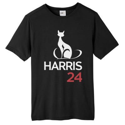 Cat Ladies For Kamala Funny Cat 2024 President Kamala Harris Tall Fusion ChromaSoft Performance T-Shirt