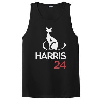 Cat Ladies For Kamala Funny Cat 2024 President Kamala Harris PosiCharge Competitor Tank