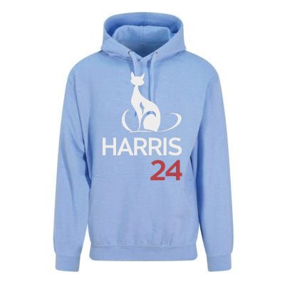 Cat Ladies For Kamala Funny Cat 2024 President Kamala Harris Unisex Surf Hoodie