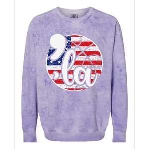 Comma La For Basketball Fans Colorblast Crewneck Sweatshirt