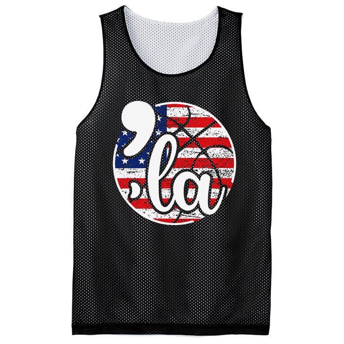 Comma La For Basketball Fans Mesh Reversible Basketball Jersey Tank