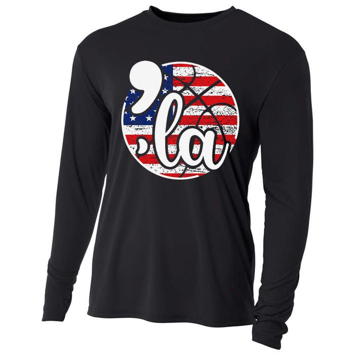 Comma La For Basketball Fans Cooling Performance Long Sleeve Crew