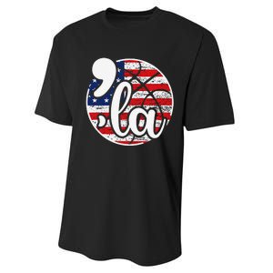 Comma La For Basketball Fans Performance Sprint T-Shirt