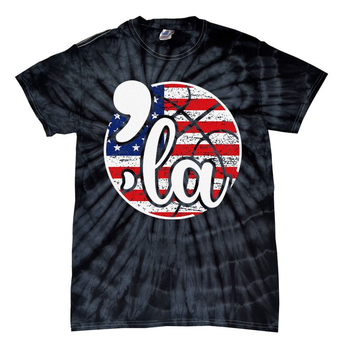 Comma La For Basketball Fans Tie-Dye T-Shirt