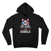 Cat Ladies For Kamala Funny Cat 2024 President Kamala Harris Hoodie