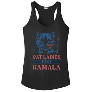 Cat Ladies For Kamala Funny Cat President Kamala Harris 2024 Ladies PosiCharge Competitor Racerback Tank