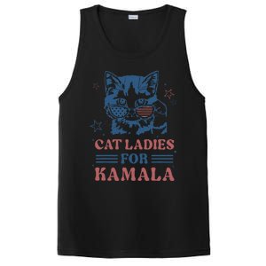 Cat Ladies For Kamala Funny Cat President Kamala Harris 2024 PosiCharge Competitor Tank