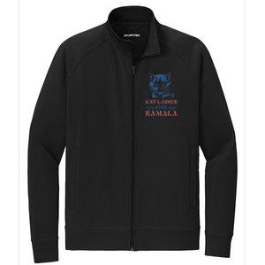 Cat Ladies For Kamala Funny Cat President Kamala Harris 2024 Stretch Full-Zip Cadet Jacket