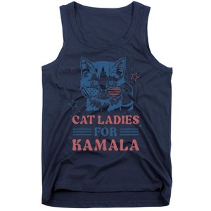 Cat Ladies For Kamala Funny Cat President Kamala Harris 2024 Tank Top