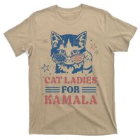 Cat Ladies For Kamala Funny Cat President Kamala Harris 2024 T-Shirt