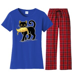 Cat Ladies For Kamala Harris Donald Trump 2024 Women's Flannel Pajama Set