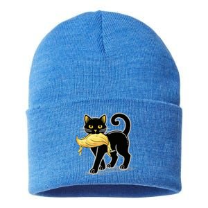 Cat Ladies For Kamala Harris Donald Trump 2024 Sustainable Knit Beanie