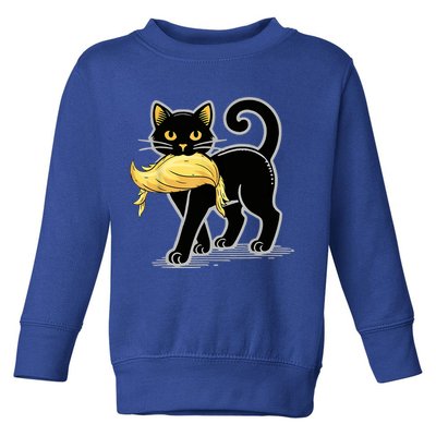 Cat Ladies For Kamala Harris Donald Trump 2024 Toddler Sweatshirt