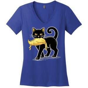 Cat Ladies For Kamala Harris Donald Trump 2024 Women's V-Neck T-Shirt