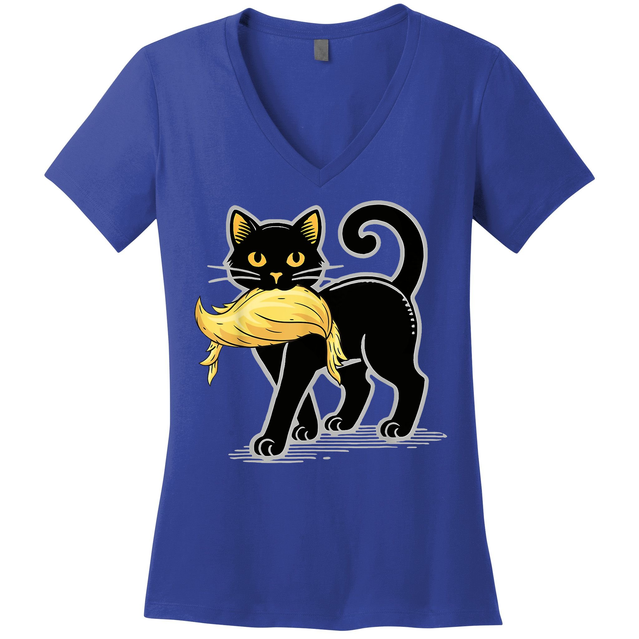 Cat Ladies For Kamala Harris Donald Trump 2024 Women's V-Neck T-Shirt