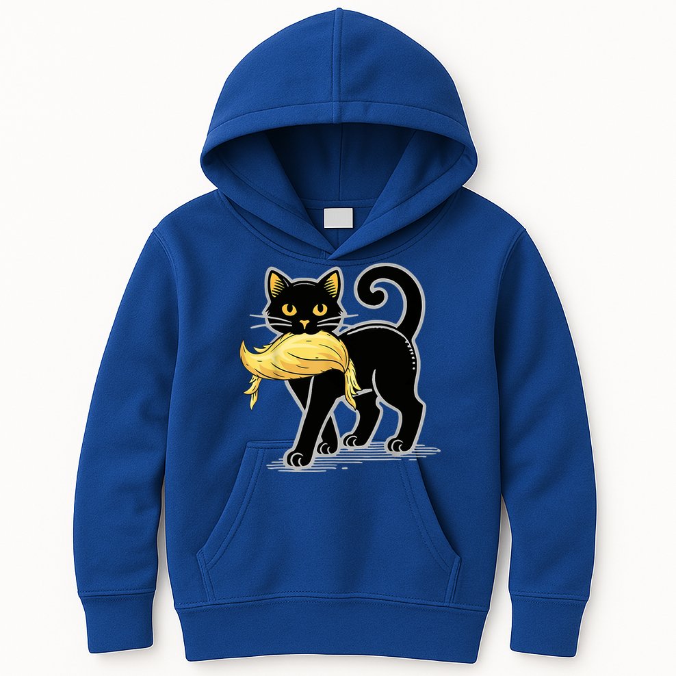 Cat Ladies For Kamala Harris Donald Trump 2024 Kids Hoodie