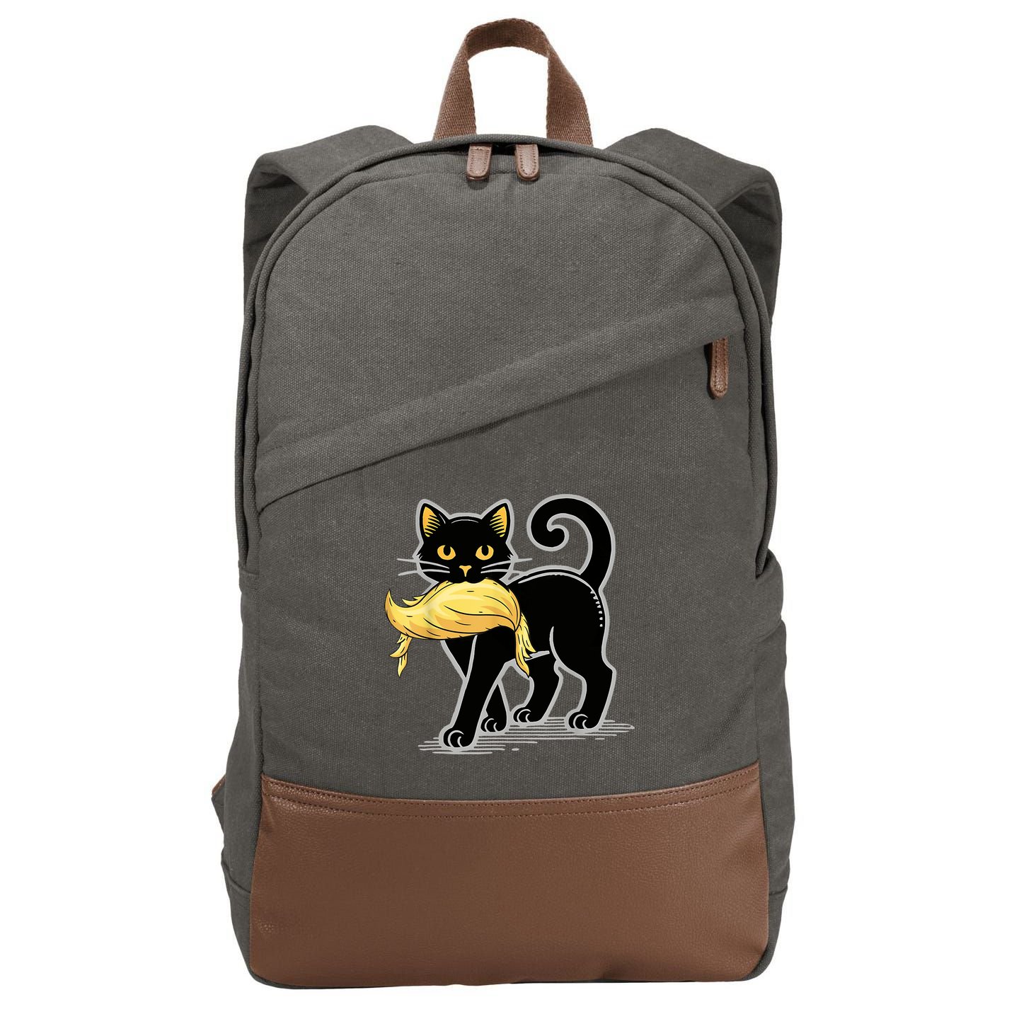 Cat Ladies For Kamala Harris Donald Trump 2024 Cotton Canvas Backpack